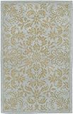 Bombay Blue & Golden Tan Floral Print 9' x 13' Area Rug