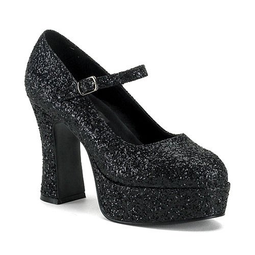 MARYJANE-50G, Size: 10, Color: Blk Glitter