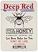 Deep Red Stamps Honey Bee Vintage Label Rubber Stamp