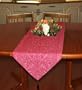 Table Runner 72-inch Tasseled, Jacquard Orchid Smoke-Rose colorways
