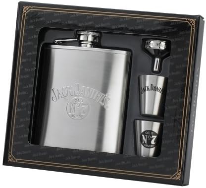 Jack Daniel's 6-Ounce Flask/Shots/Funnel Gift Set by Jack Daniels Licenced Barware