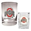 Ohio State Buckeyes NCAA Rocks Glass And Shot Glass Set by Great American Products