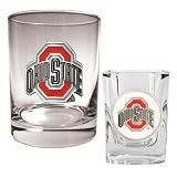 Ohio State Buckeyes NCAA Rocks Glass And Shot Glass Set