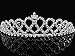 Closeout Rhinestone Bridal Wedding Prom Tiara with Crystal Loops 5111