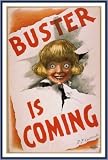 Historic Framed Theater Poster (XL), Buster is coming
