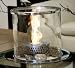 Glasfeuer Tischfeuer Kamin SASKIA Glas/Nickel TREND