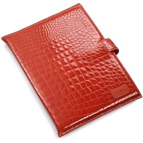 Cole Haan Hand-Stained Patent Crocodile Print Kindle DX Sleeve (Fits 9.7" Display, Latest Generation Kindle DX), Orange
