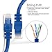GearIT Cat5e Ethernet Patch Cable 10 Feet - Snagless RJ45 Computer LAN Network Cord, Blue
