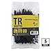 TR Industrial Multi-Purpose UV Resistant Black Cable Ties, 4 inches, 500 Pack