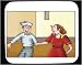 Decorated Mouse Pad with man, walking, 