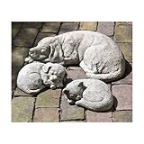 Reclining Cats & Dogs Garden Statue