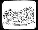 Mouse Pad with black and white, dwelling, Europe, United Kingdom, Scotland, house