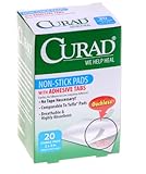 Curad Curad Non-Stick Pads With Adhesive Tabs, 2 Inches X 3 Inches, 20 Each