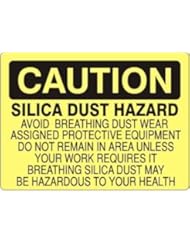 BISS: Noticester C-710931 "CAUTION SILICA DUST HAZARD AVOID BREATHING DUST WEAR ASSafety SignED PROTECTIVE EQUIPMENT" Safety Sign - 10x14 Aluminum 5 Pack - Noticester