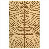 Sumak SUM540B Ivory / Brown Novelty Rug Size: 6' x 9' Rectangle