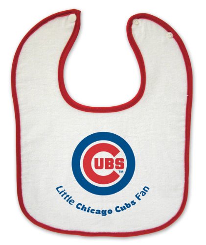 Chicago Cubs Button Baby Bib