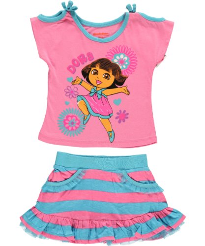 Dora the Explorer “Joyful Leap” 2-Piece Outfit – pink, 12 months