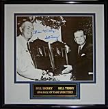 Bill Dickey New York Yankees and Bill Terry New York Giants - 1954 HOF Induction - Framed Autographed Photograph
