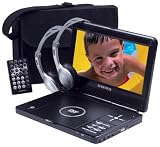 Audiovox D1998PK 9-Inch Slim Line Portable DVD Player with Bonus Headphones and Car Kit