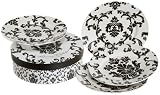 Rosanna Parisian Wallpaper Set of 4 Dessert Plates, Gift-boxed
