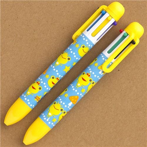 yellow Frog Prince ballpoint pen 6 colours Cram Cream