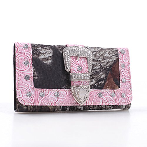 LICENSED Mossy Oak Camoflage Wallet w/Rhinestone