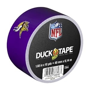 Duck Brand 240499 Minnesota Vikings NFL Team Logo Duct Tape, 1.88-Inch by 10 Yards, Single Roll