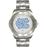 North Carolina Tar Heels - UNC Suntime Mens Sports Watch w/ Steel Band - NCAA College Athletics
