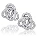 Bling Jewelry Pave Encrusted Love Knot Stud