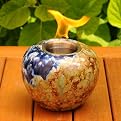 Loki Glazed FirePot - Blue Marble