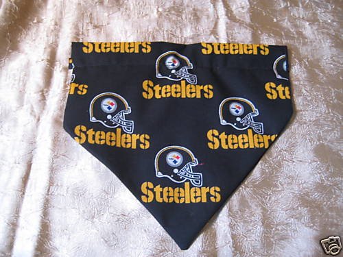Dog Scarf/Bandana Size Small Made from Pittsburg Steelers Fabric