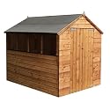 8ft x 6ft Budget Tongue & Groove Apex Shed with Double Doors