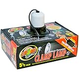 Zoo Med Deluxe Porcelain Clamp Lamp with 5.5-Inch Dome, Black