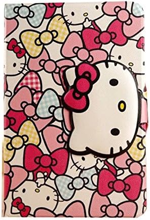 iPad Mini 2 Case,iPad Mini 2 Leather Kickstand Case,Tribe-Tiger Cute Hello Kitty Pattern [Flip][Kickstand] [Auto Wake Up/Sleep] Leather Case Cover for Apple iPad Mini 2(Pink Bowknots)