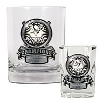 Pittsburgh Penguins 2009 Stanley Cup Champions 14oz Rocks Glass & 2oz Shot Glass Set
