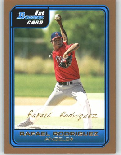 2006 Bowman Prospects Gold #22 Rafael Rodriguez - Los Angeles Angels (RC - Rookie Card Parallel - XRC - Extended Rookie) (Baseball Cards)