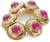 Trina Turk Jewelry Egyptian Pink and Gold Plated Disc Bracelet