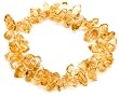 6x12mm Citrine Free-Form Bead Stretch Bracelet, 7.5"