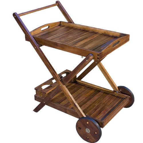Servierwagen aus FSC zertifiziertem trop. Hartholz
