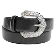 Adi Women's Rhinestone Accent Leather Belt