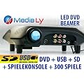 MediaLy LED XS50-DVD MINI LED DVD BEAMER PROJEKTOR + SPIELEKONSOLE
