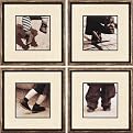 Set of 4 Boys Little Feet Wall Art - 18 x 18"
