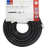 GE 73342 50-Feet RG6 Video Cable with Ground Wire, Black