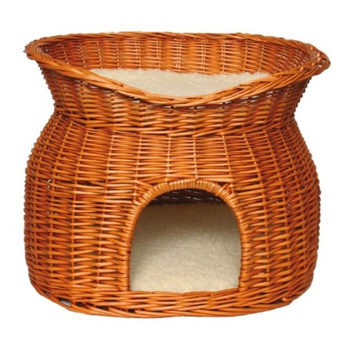 Trixie 2874 Weidenkorb mit Liegedach und 2 Kissen, 54 &times; 43 &times; 37 cm Preisvergleich