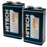 Hitech - Two 9V Lithium 1200mAh Batteries - NON-Rechargeable