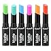 6pc Nabi Cosmetics Professional Matte Lipstick Set of 6 Neon Colors
