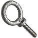 Jergens 18501 Shoulder Eye Bolt with Mill Finish, C-1030 Forged Steel, 1/4"-20 Thread, 480 lbs Capacity