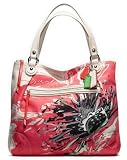 Coach Poppy Placed Flower Glam Tote Bag F19029 (SV/Light Khaki) Reviews