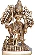 Hindu Goddess Durga Brass Sculpture 3 x 2.25 x 5 inches (durga004)