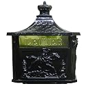 Black Aluminium Wall Mounted Post Box